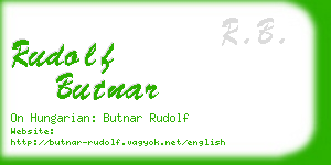 rudolf butnar business card